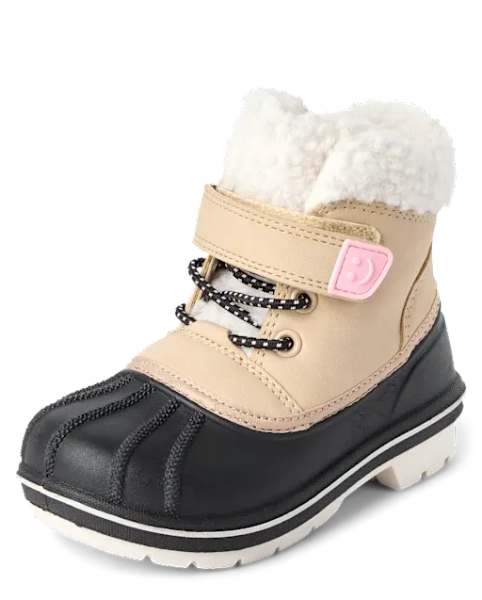 Toddler Girls Colorblock All Weather Boots - Tan