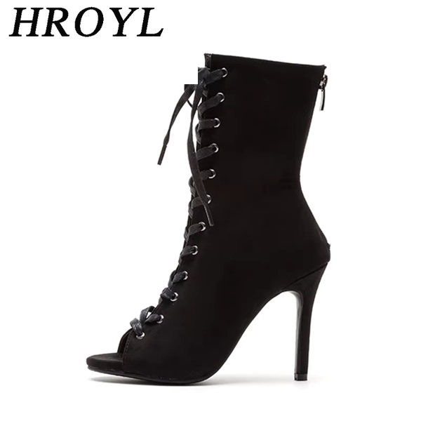Suede Jazz Pole Dance High Heels Lace-up Fish Mouth Short Boots Sexy Stiletto Sandals Performance Special Dance Shoes Women - AliExpress 201768104