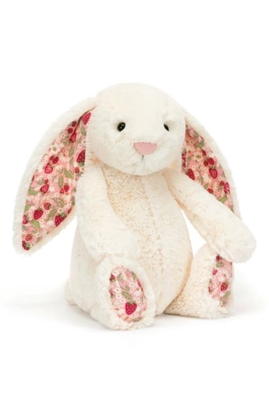 Jellycat Berry Blossom Bunny Stuffed Animal in Cream at Nordstrom