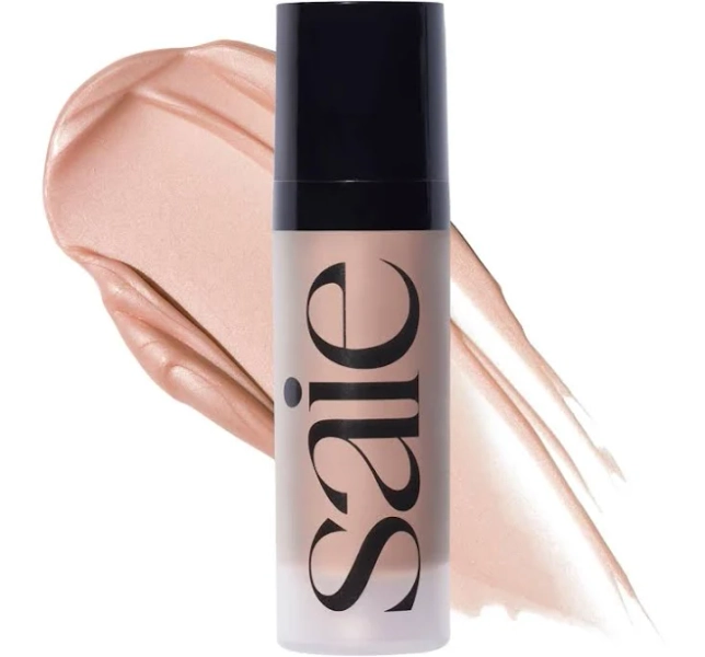 Saie Glowy Super Gel Hydrating Makeup Primer and Illuminating Glow Serum Enriched with Vitamin C and Squalane Oil