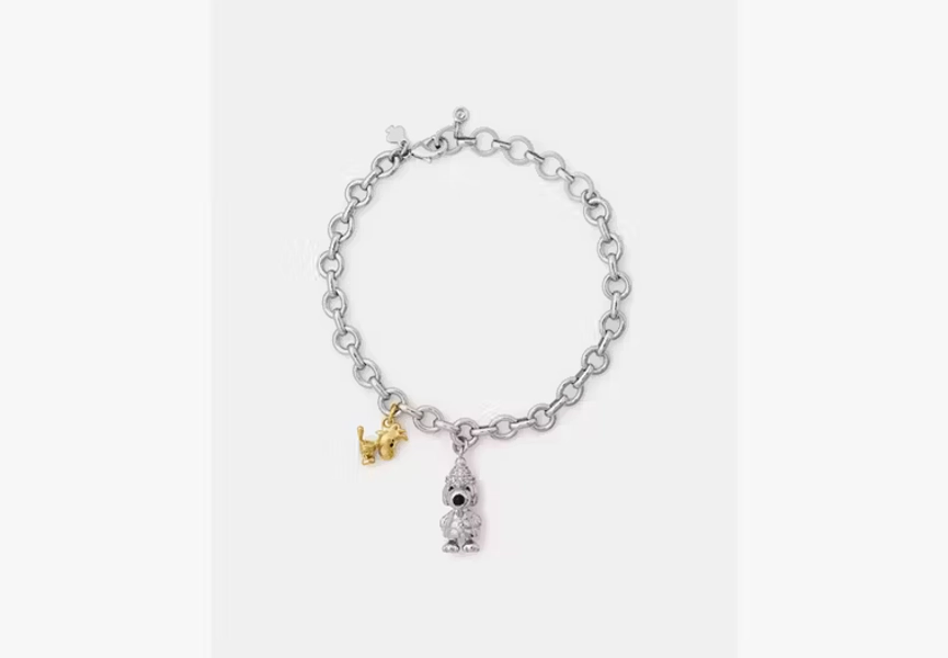 Silver Multi Snoopy Charm Bracelet