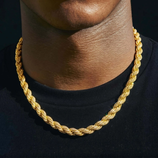 9mm Iced Out Rope Chain  - Helloice