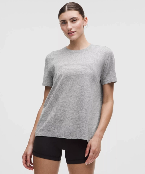 Swiftly Relaxed Short-Sleeve Shirt Hip Length *Updated Fit - Slate/White - 12