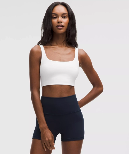 Bend This Scoop and Square Bra *Light Support, A-C Cups - White - S/M