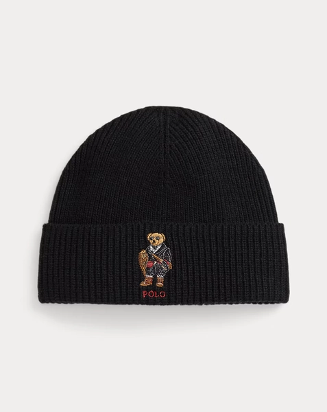Polo Bear Rib-Knit Beanie