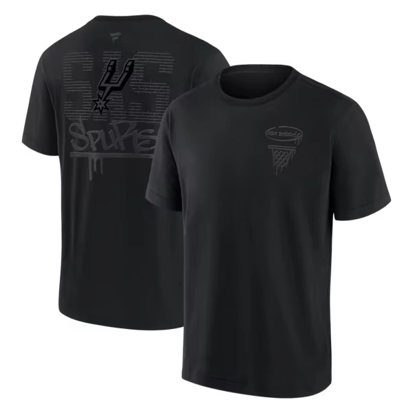 Men's San Antonio Spurs Fanatics Blackout Heavyweight T-Shirt