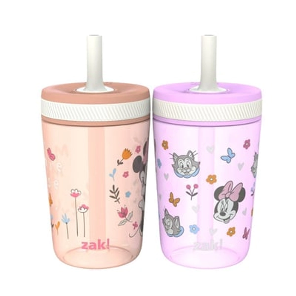 Zak Designs 2pk 15oz Minnie Kelso Tumbler Set Pink/Orange