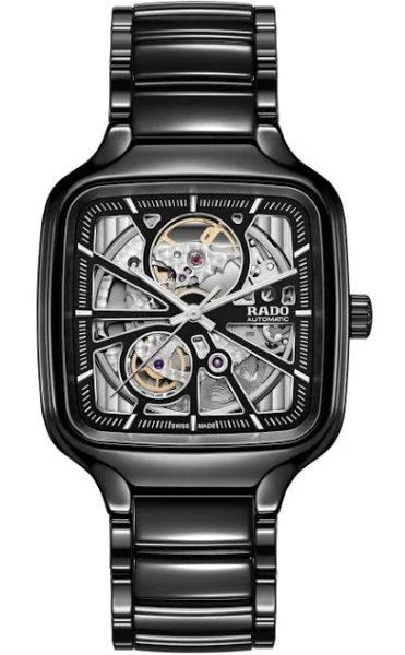 Rado True Square Automatic Open Heart Ceramic Watch