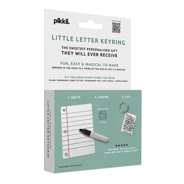 Pikkii Little Letter Shrink Art Keyring Kit