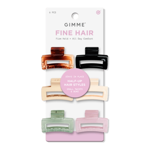 GIMME beauty Fine Hair Small Rectangles Claw Clip