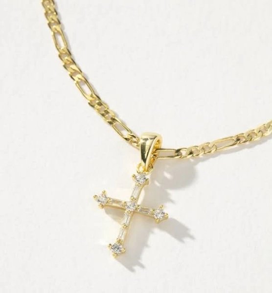 Uncommon James 14k Gold Cross and Chain Necklace