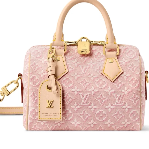 LOUIS VUITTON Speedy Bandoulière 20 Monogram Emblème Rose Ruban Other Monogram Canvas