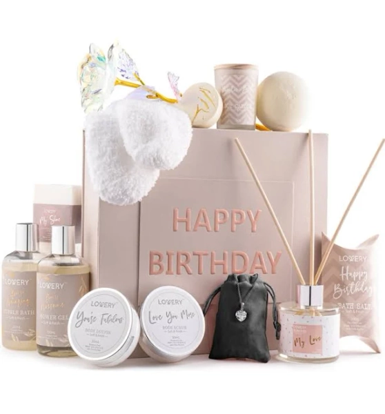 Lovery Happy Birthday Home Bath and Spa Gift Basket
