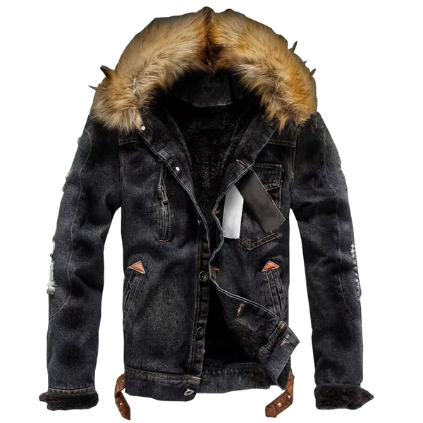 2025 new denim jacket Korean men's denim men's jacket couple models men's autumn and winter plus velvet thick large size MY135 - AliExpress 200000343