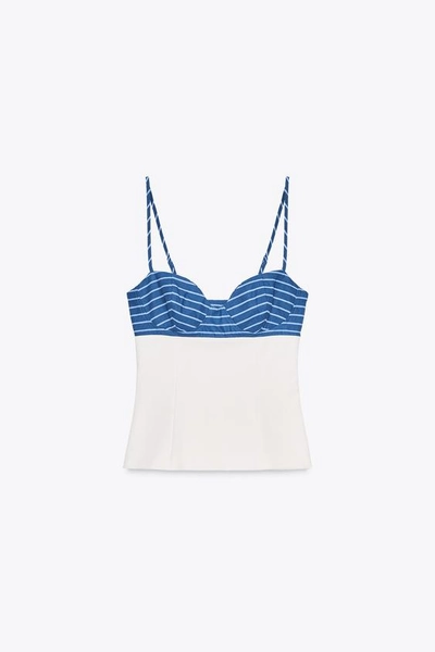 STRETCHY HANDKERCHIEF PRINT TOP