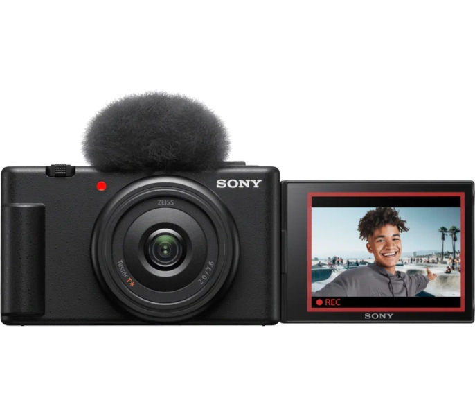 Sony ZV-1F Vlog Camera for Content Creators and Vloggers, Black | ZV1F/B