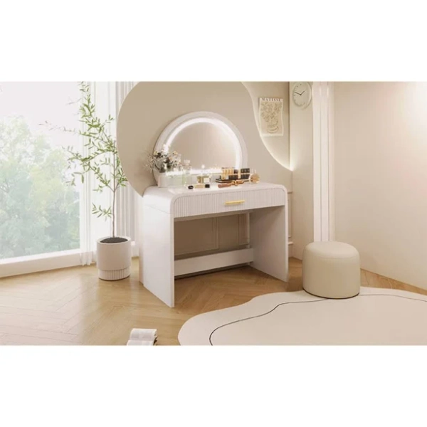 Brayden Studio 39" Makeup Vanity Table with Mirror