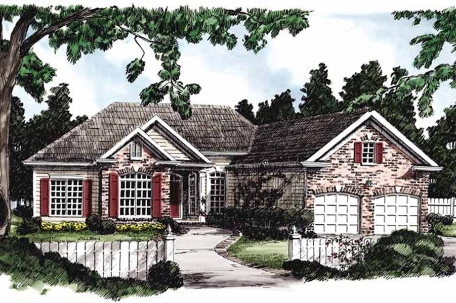 European Style House Plan - 4 Beds 3 Baths 1915 Sq/Ft Plan #927-206
