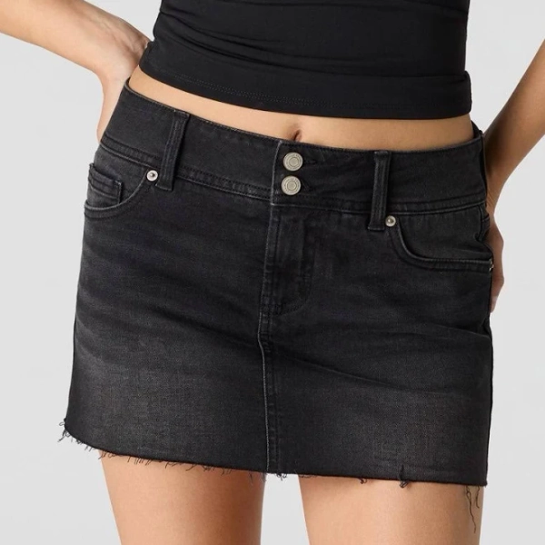 Denim Low Rise Mini Skort