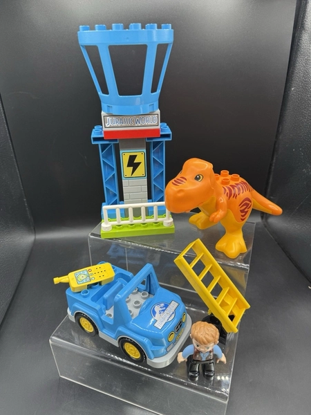 Lego Duplo Jurassic World Dinosaur T-Rex Tower Playset 10880 With Mini-Figure