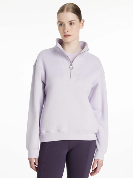Keira Quarter Zip Sweat Lilac