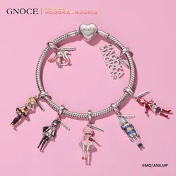 GNOCE Puella Magi Madoka Magica Anime Collab Pendant Dangle Charm for Bracelets Madoka Kaname Transformation Dangle Charms for Women Wife Valentine's Day Mother’s Day Jewelry Officially Licensed Trendy Jewellery Accessories Trendy Fashionable Accessories