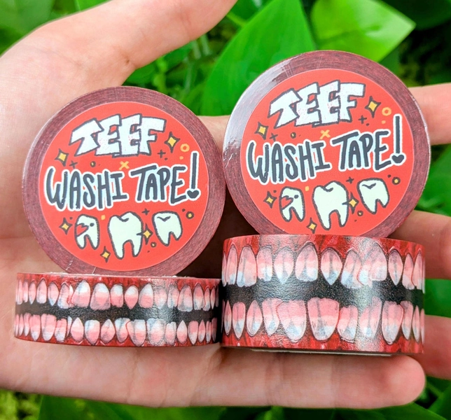 Creepy Teeth Washi Tape!