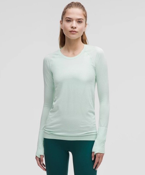 Swiftly Tech Long-Sleeve Shirt 2.0 *Hip Length - Sea Mist/Sea Mist - 4