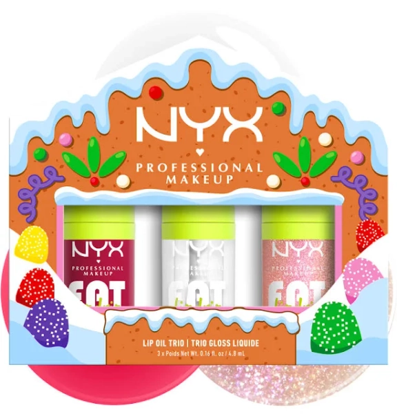 NYX Professional Makeup Holiday Fat Oil Lip Gloss Trio Kit