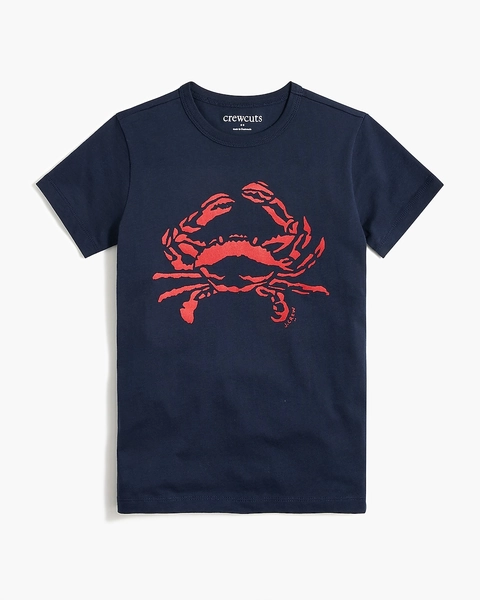 Kids' crab graphic tee