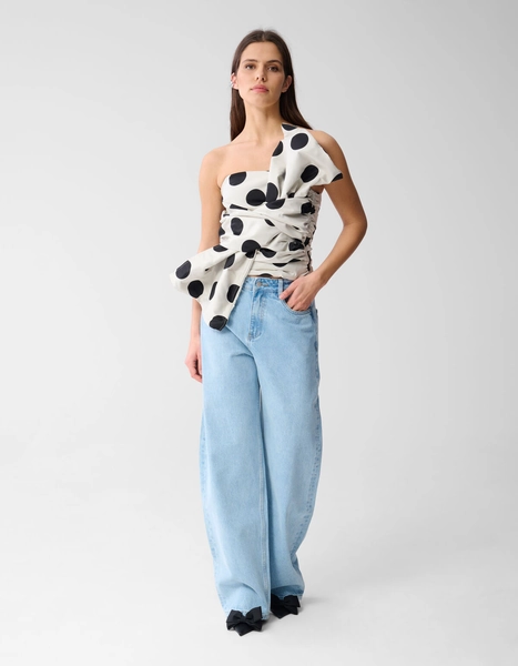 Strik Top Zwart/Wit