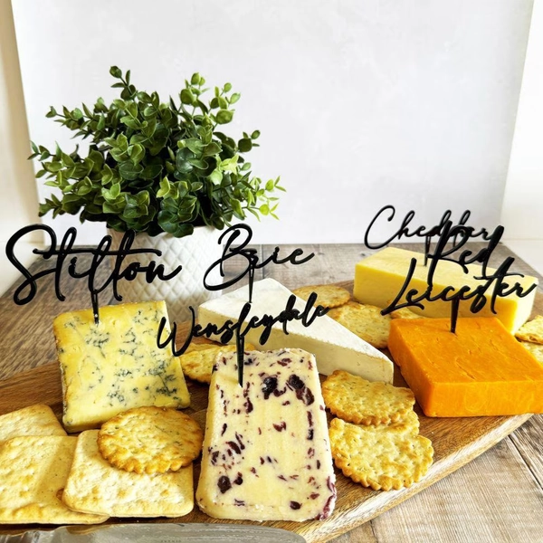 Custom Cheese Marker, Cheese Picks, Cheese Labels, Acrylic Cheeseboard Signs, Gift For Cheese Lover, Charcuterie Food Label