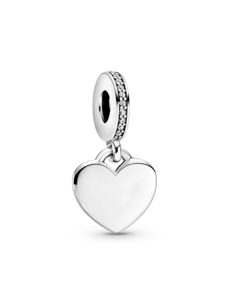Engravable Heart Tag Dangle Charm
