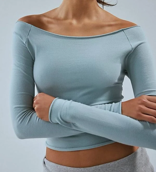 Out From Under Women's Compression Boatneck Long Sleeve Top