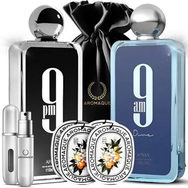 Aromaque Afnan 9AM & 9PM Cologne Bundle