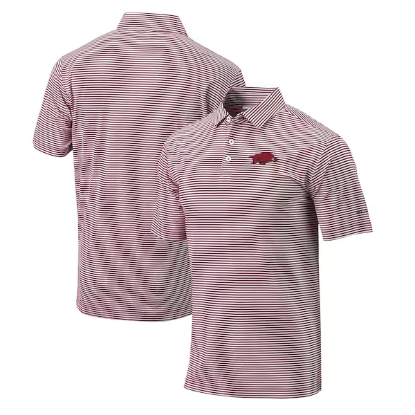 Arkansas Razorbacks Columbia Omni-Wick Club Invite Polo - Cardinal