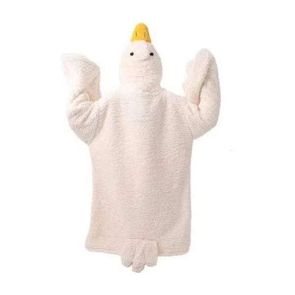 Duck Pajamas, Duck Onesie for Adults, Cozy Fleece Wearable Blanket Hoodie, Funny Animal Costume for Lounging, Size: 68.9 in