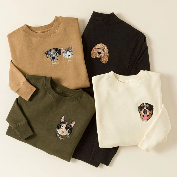 Custom Pet Embroidered Sweatshirt | Pet