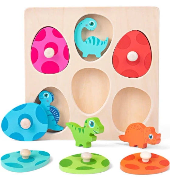 Lzdmy Montessori Wooden Puzzle for Toddlers 1-3