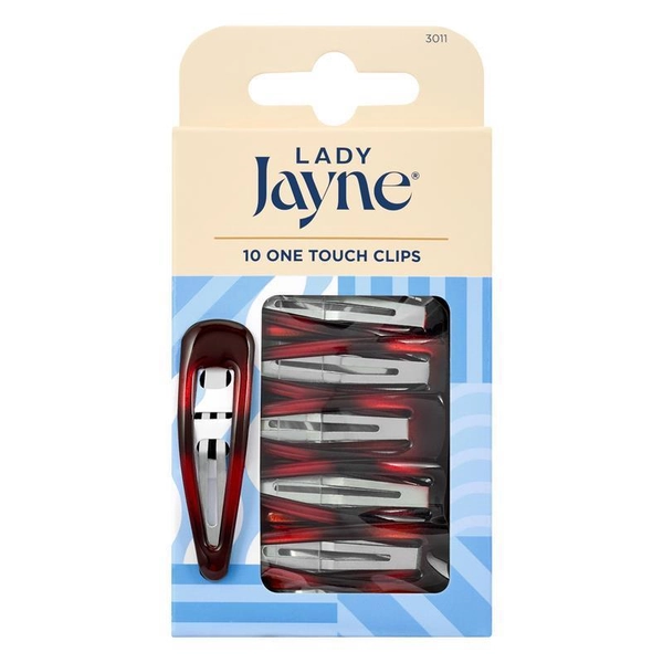 Lady Jayne One Touch Clips, Shell, Pk10