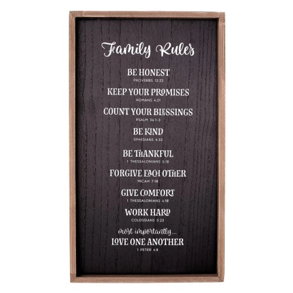 Wall Art Family Rules: Free Delivery at Eden.co.uk