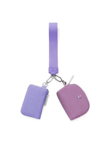 Women's Waterproof Simple  Nylon Wristlet Wallet Purse, Multifunctional Purse For Keys, Cards, Cash & Coins, Detachable Keychain & Card Holder, Stylish & Portable For Everyday & Sports Use