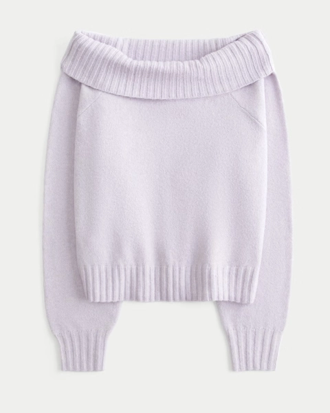 Hollister Comfy Cloud Foldover Off-the-Shoulder Sweater
