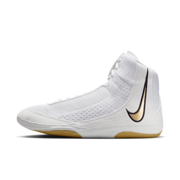Nike Inflict 4 Wrestling Shoes - White/Photon Dust/Black/Metallic Gold - Size 4