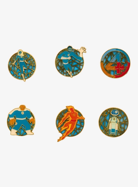 Loungefly The Fantastic Four: First Steps Stained Glass Blind Box Enamel Pin — BoxLunch Exclusive