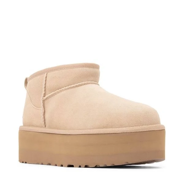 Womens UGG Classic Ultra Mini Platform Boot - Sand - Size 8