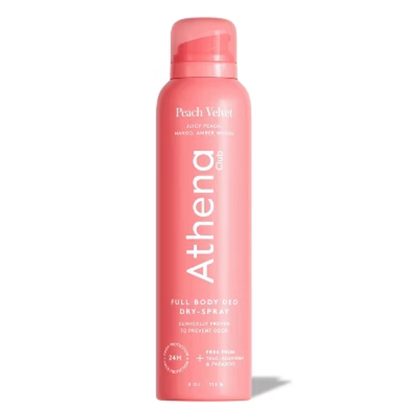 Athena Club Dry Touch Deo Body Spray Peach Velvet - 4oz