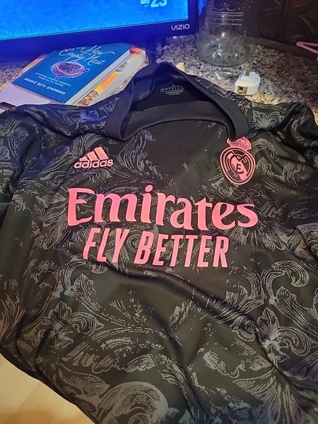 REAL MADRID 2020-21 THIRD FOOTBALL SHIRT SOCCER JERSEY ADIDAS large