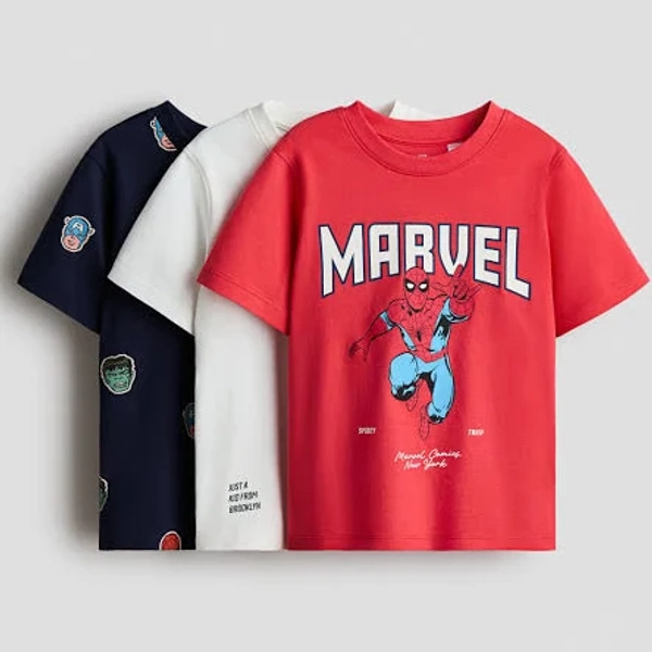 Boys H&M 3-pack Printed T-shirts