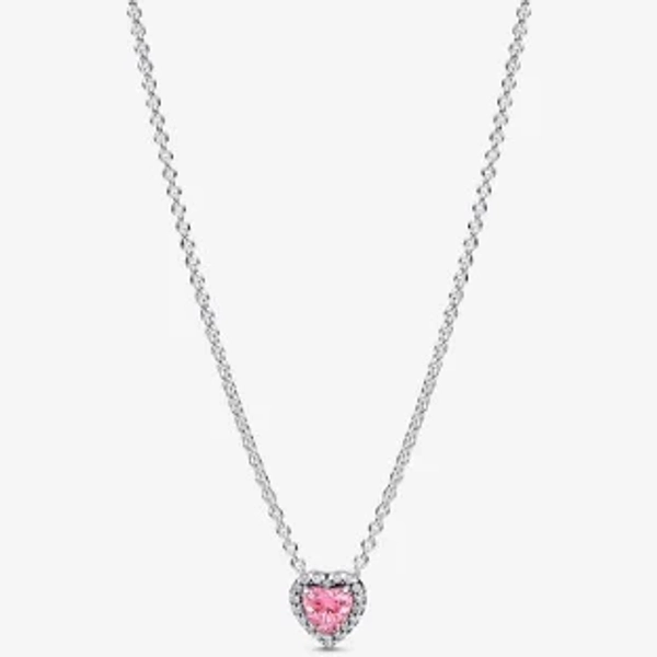 Pandora Pink Elevated Heart Necklace